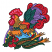 C1: Background---Citrus(Isacord 40 #1187)
C2: Background---Poinsettia(Isacord 40 #1147)
C3: Background & Rooster---Swiss Ivy(Isacord 40 #1079)
C4: Bucket---Crystal Blue(Isacord 40 #1249)
C5: Border & Rooster---Wild Iris