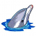 C1: Background---White(Isacord 40 #1002)&#13;&#10;C2: Mouth---Vanilla(Isacord 40 #1022)&#13;&#10;C3: Shade---Shrimp Pink(Isacord 40 #1017)&#13;&#10;C4: Head---Mystik Grey(Isacord 40 #1218)&#13;&#10;C5: Dolphin---Smoke(Isacord 40 #1219)&#13;&#10;C6: Water-