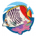 C1: Background---Island Waters(Isacord 40 #1045)
C2: Background---Island Green(Isacord 40 #1095)
C3: Background---Caribbean(Isacord 40 #1090)
C4: Coral---Wild Iris(Isacord 40 #1032)
C5: Plant---Bright Mint(Isacord 40 #1
