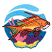 C1: Top Wave---Island Waters(Isacord 40 #1045)
C2: Center Wave---Island Green(Isacord 40 #1095)
C3: Bottom Fill---Caribbean(Isacord 40 #1090)
C4: Sea Plant---Orchid(Isacord 40 #1255)
C5: Sea Plant---Corsage(Isacord 40 #