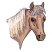 C1: Horse---Cornsilk(Isacord 40 #1055)&#13;&#10;C2: Horse Shading---Taupe(Isacord 40 #1179)&#13;&#10;C3: Horse Shading---Pecan(Isacord 40 #1128)&#13;&#10;C4: Mane---Linen(Isacord 40 #1071)&#13;&#10;C5: Eyes & Nostrils---Mahogany(Isacord 40 #1215)&#13;&#10