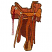 C1: Saddle---Redwood(Isacord 40 #1057)
C2: Shade---Nutmeg(Isacord 40 #1056)
C3: Shade---Autumn Leaf(Isacord 40 #1126)
C4: Metal---Silver Metallic(Yenmet/ Isamet #7009)
C5: Highlights---Toffee(Isacord 40 #1126)
