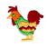 C1: Head---Goldenrod(Isacord 40 #1137)
C2: Body---Limedrop - neon(Isacord 40 #1510)
C3: Beak & Wing---Buttercup(Isacord 40 #1135)
C4: Feathers---Tulip(Isacord 40 #1533)