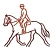 C1: Horse---Redwood(Isacord 40 #1057)&#13;&#10;C2: Rider---Nutmeg(Isacord 40 #1056)