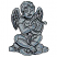 C1: Statue---Smoke(Isacord 40 #1219)&#13;&#10;C2: Statue Shading---Charcoal(Isacord 40 #1234)&#13;&#10;C3: Statue Shading---Copenhagen(Isacord 40 #1172)&#13;&#10;C4: Statue Shading---Whale(Isacord 40 #1041)&#13;&#10;C5: Statue Outlines---Black(Isacord 40