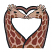 C1: Manes & Top of Heart---Pecan(Isacord 40 #1128)&#13;&#10;C2: Giraffes---Old Gold(Isacord 40 #1055)&#13;&#10;C3: Spots---Golden Grain(Isacord 40 #1126)&#13;&#10;C4: Outlines, Eyes & Inner Ears---Charcoal(Isacord 40 #1234)