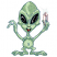 C1: Alien---Spring Frost(Isacord 40 #1047)
C2: Alien Shading---Pear(Isacord 40 #1049)
C3: Mouth---Poinsettia(Isacord 40 #1147)
C4: Crystal---Pearl / Iridescent(Yenmet/ Isamet #7021)
C5: Crystal Shading---Light Lilac Met