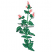 C1: Stems & Leaves---Emerald(Isacord 40 #1049)
C2: Leaves---Fieldstone(Isacord 40 #1236)
C3: Outlines---Evergreen(Isacord 40 #1208)
C4: Flowers---Heather Pink(Isacord 40 #1117)