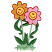 C1: Leaves---Lime(Isacord 40 #1176)&#13;&#10;C2: Stems & Grass---Bright Mint(Isacord 40 #1510)&#13;&#10;C3: Flower Centers---Citrus(Isacord 40 #1187)&#13;&#10;C4: Left Flower Petals---Gold(Isacord 40 #1185)&#13;&#10;C5: Right Flowers Petals---Soft Pink(Is