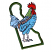 C1: State ---Moss Green(Isacord 40 #1176)&#13;&#10;C2: Feet---Vanilla(Isacord 40 #1022)&#13;&#10;C3: Body---Crystal Blue(Isacord 40 #1249)&#13;&#10;C4: Feathers---Pecan(Isacord 40 #1128)&#13;&#10;C5: Neck & Head Feathers---Erin Green(Isacord 40 #1510)&#13