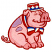 C1: Pig---Pink Tulip(Isacord 40 #1115)
C2: Pig Shading---Heather Pink(Isacord 40 #1117)
C3: Spots---Frosted Plum(Isacord 40 #1080)
C4: Ribbon, Bow& Hat Stripe---Poinsettia(Isacord 40 #1147)
C5: Stars, Ribbon, Bow, & Hat