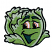C1: Eyes---White(Isacord 40 #1002)
C2: Lettuce---Jalapeno(Isacord 40 #1104)
C3: Lettuce Shading---Erin Green(Isacord 40 #1510)
C4: Eyebrows & Inside Mouth---Evergreen(Isacord 40 #1208)
C5: Eyes---Candlelight(Isacord 40