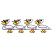 C1: Pelicans---White(Isacord 40 #1002)
C2: Beaks & Feet---Citrus(Isacord 40 #1187)
C3: Fish---Turquoise(Isacord 40 #1095)
C4: Outlines & Eyes---Black(Isacord 40 #1234)