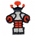 C1: Robot---Fieldstone(Isacord 40 #1236)
C2: Legs, Hands & Antennae---Red Berry(Isacord 40 #1246)
C3: Outlines---Charcoal(Isacord 40 #1234)