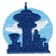 C1: Sky---Crystal Blue(Isacord 40 #1249)
C2: Clouds---Silky White(Isacord 40 #1001)
C3: Cityscape---Imperial Blue(Isacord 40 #1198)
