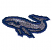 C1: Whale---Dolphin(Isacord 40 #1219)
C2: Whale Shading---Silky White(Isacord 40 #1001)
C3: Outline---Fire Blue(Isacord 40 #1042)