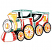 C1: Front of Engine---Smoke(Isacord 40 #1219)
C2: Tires & Inside Train---Black(Isacord 40 #1234)
C3: Roof & Engine---Swiss Ivy(Isacord 40 #1079)
C4: Train & Cowcatcher---Geranium(Isacord 40 #1039)
C5: Train & Cowcatcher