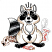 C1: Raccoon---Old Gold(Isacord 40 #1055)
C2: Candy Wrapper & Beans---Poppy(Isacord 40 #1037)
C3: Tail, Feet, Hands, & Outlines---Black(Isacord 40 #1234)
C4: Fish & Candy Bar---Light Cocoa(Isacord 40 #1158)
C5: Shading,