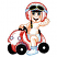 C1: Tires, Goggles, Steering Wheel & Tires---Black(Isacord 40 #1234)
C2: Skin Outlines & Freckles---Harvest(Isacord 40 #1021)
C3: Car & Helmet Outlines---Winterberry(Isacord 40 #1035)
C4: Diaper Outlines---Sterling(Isacord 40 #1