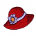 C1: Hat---Poinsettia(Isacord 40 #1147)
C2: Hat Shading & Outlines---Bordeaux(Isacord 40 #1035)
C3: Flower Center---Goldenrod(Isacord 40 #1137)
C4: Flower Petals & Hat Band---Lavender(Isacord 40 #1193)
C5: Outlines on Fl