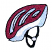 C1: Helmet Underside---White(Isacord 40 #1002)
C2: Helmet Top---Cerise(Isacord 40 #1192)
C3: Underside Shading---Oxford(Isacord 40 #1222)
C4: Outlines & Straps---Black(Isacord 40 #1234)