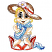 C1: Hat---Light Cocoa(Isacord 40 #1158)
C2: Center Flower, Hair & Earrings---Citrus(Isacord 40 #1187)
C3: Skin---Shrimp(Isacord 40 #1258)
C4: Diaper---Sterling(Isacord 40 #1011)
C5: Diaper Outlines---Whale(Isacord 40 #1