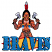 C1: Skin---Apricot(Isacord 40 #1238)&#13;&#10;C2: Skin Shading---Harvest(Isacord 40 #1021)&#13;&#10;C3: Loincloth & Bow Guards---Pecan(Isacord 40 #1128)&#13;&#10;C4: Feathers, Blade, Face & Necklace---White(Isacord 40 #1002)&#13;&#10;C5: Axes---Smoke(Isac