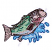 C1: Water---Crystal Blue(Isacord 40 #1249)&#13;&#10;C2: Water Shading---Wedgewood(Isacord 40 #1028)&#13;&#10;C3: Fish---Eggshell(Isacord 40 #1071)&#13;&#10;C4: Fish Highlights---Lemon Frost(Isacord 40 #1022)&#13;&#10;C5: Fish Shading---Twine(Isacord 40 #1
