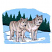 C1: Snow---White(Isacord 40 #1002)
C2: Sky & Shade Shading---Crystal Blue(Isacord 40 #1249)
C3: Snow Shadows---Sterling(Isacord 40 #1011)
C4: Forest---Forest Green(Isacord 40 #1536)
C5: Forest---Bright Green(Isacord 40