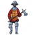 C1: Under Tunic---Evergreen(Isacord 40 #1208)
C2: Tunic---Terra Cotta(Isacord 40 #1081)
C3: Padded Armor---Bright Yellow(Isacord 40 #1124)
C4: Padded Armor Shading---Goldenrod(Isacord 40 #1137)
C5: Face---Ivory(Isacord