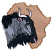 C1: Africa Shape & Border---Palomino(Isacord 40 #1070)&#13;&#10;C2: Ear & Nose---Hyacinth(Isacord 40 #1117)&#13;&#10;C3: Nose Shading---Amethyst Frost(Isacord 40 #1254)&#13;&#10;C4: Wildebeest---Sterling(Isacord 40 #1011)&#13;&#10;C5: Wildebeest Shading--