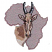 C1: Africa Shape & Border---Taupe(Isacord 40 #1179)&#13;&#10;C2: Horns---Mystik Grey(Isacord 40 #1218)&#13;&#10;C3: Horns Shading---Dark Charcoal(Isacord 40 #1131)&#13;&#10;C4: Hartebeest---Oat(Isacord 40 #1127)&#13;&#10;C5: Shading---Sisal(Isacord 40 #10