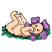 C1: Grass---Light Kelly(Isacord 40 #1101)
C2: Flower Petals---Wild Iris(Isacord 40 #1032)
C3: Petals Shading & Outlines---Deep Purple(Isacord 40 #1195)
C4: Petal Highlights---Lavender(Isacord 40 #1193)
C5: Skin---Shrimp