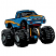 C1: Wheels & Shocks---Black(Isacord 40 #1234)
C2: Glass & Wheels Highlights---Smoke(Isacord 40 #1219)
C3: Rims---Silver(Isacord 40 #1236)
C4: Flashers & Shocks---Poinsettia(Isacord 40 #1147)
C5: Body---Tropical Blue(Isa