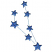 C1: Constellation Lines---River Mist(Isacord 40 #1248)&#13;&#10;C2: Stars---Crystal Blue(Isacord 40 #1249)