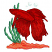C1: Gravel---Goldenrod(Isacord 40 #1137)&#13;&#10;C2: Gravel---Tropicana(Isacord 40 #1511)&#13;&#10;C3: Gravel Outlines---Red Berry(Isacord 40 #1246)&#13;&#10;C4: Plant---Limedrop - neon(Isacord 40 #1510)&#13;&#10;C5: Plant Shading & Outlines---Swiss Ivy(