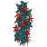 C1: Vines---Pine Bark(Isacord 40 #1170)
C2: Leaves---Green(Isacord 40 #1503)
C3: Outline---Evergreen(Isacord 40 #1208)
C4: Flower---Fire Engine(Isacord 40 #1169)
C5: Vines---Pine Bark(Isacord 40 #1170)
C6: Flow