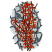 C1: Wall---Sterling(Isacord 40 #1011)
C2: Shade---Charcoal(Isacord 40 #1234)
C3: Crack in Wall---Whale(Isacord 40 #1041)
C4: Vines---Fox(Isacord 40 #1186)
C5: Leaves---Spice(Isacord 40 #1181)
C6: Highlights---T