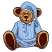 C1: Ears & Feet---Fox(Isacord 40 #1186)&#13;&#10;C2: Bear---Toffee(Isacord 40 #1126)&#13;&#10;C3: Bear Shading---Fox(Isacord 40 #1186)&#13;&#10;C4: Night Gown & Cap---Oxford(Isacord 40 #1222)&#13;&#10;C5: Gown & Cap Shading---Ocean Blue(Isacord 40 #1172)&