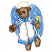 C1: Wings---Ice Cap(Isacord 40 #1074)&#13;&#10;C2: Wing Shading---Crystal Blue(Isacord 40 #1249)&#13;&#10;C3: Wing Outlines---Tropical Blue(Isacord 40 #1534)&#13;&#10;C4: Bear---Fawn(Isacord 40 #1128)&#13;&#10;C5: Bear Shading---Redwood(Isacord 40 #1057)&
