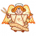 C1: Wings---Buttercream(Isacord 40 #1022)
C2: Wings Shading---Citrus(Isacord 40 #1187)
C3: Outline---Pumpkin(Isacord 40 #1168)
C4: Robe---Vanilla(Isacord 40 #1022)
C5: Robe Shading---Parchment(Isacord 40 #1066)
