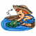 C1: Water & Overalls---Tropical Blue(Isacord 40 #1534)
C2: Water Highlights---Crystal Blue(Isacord 40 #1249)
C3: Water & Overalls Highlights---River Mist(Isacord 40 #1248)
C4: Ground---Pine Bark(Isacord 40 #1170)
C5: Gr