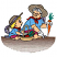 C1: Dirt---Cinnamon(Isacord 40 #1247)&#13;&#10;C2: Hats---Shrimp Pink(Isacord 40 #1017)&#13;&#10;C3: Ribbons & Shoe---Amethyst Frost(Isacord 40 #1254)&#13;&#10;C4: Greens---Swiss Ivy(Isacord 40 #1079)&#13;&#10;C5: Carrot---Tangerine(Isacord 40 #1078)&#13;