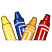 C1: Guide Line---Black(Isacord 40 #1234)
C2: Far Right Crayon---Poinsettia(Isacord 40 #1147)
C3: Far Right Crayon Shading---Bordeaux(Isacord 40 #1035)
C4: Center Left Crayon---Nordic Blue(Isacord 40 #1076)
C5: Center Le