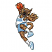 C1: Basketball---Tangerine(Isacord 40 #1078)
C2: Basketball Highlights---Canary(Isacord 40 #1124)
C3: Wildcat---Sisal(Isacord 40 #1055)
C4: Wildcat Shading---Light Cocoa(Isacord 40 #1158)
C5: Eyes, Teeth, Jersey, Socks