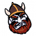 C1: Beard & Eyebrows---Spice(Isacord 40 #1181)
C2: Beard & Eyebrows Highlights---Honey Gold(Isacord 40 #1025)
C3: Ball & Eyes---White(Isacord 40 #1002)
C4: Helmet---Pine Bark(Isacord 40 #1170)
C5: Horns---Vanilla(Isacor