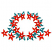 C1: Leaves---Green(Isacord 40 #1503)
C2: Poinsettia---Wildfire(Isacord 40 #1147)