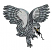 C1: Bird---Mystik Grey(Isacord 40 #1218)&#13;&#10;C2: Wings---Sterling(Isacord 40 #1011)&#13;&#10;C3: Bird Shading---Whale(Isacord 40 #1041)&#13;&#10;C4: Eyes & Beak---Canary(Isacord 40 #1124)&#13;&#10;C5: Outlines---Black(Isacord 40 #1234)