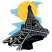 C1: Sky---Crystal Blue(Isacord 40 #1249)&#13;&#10;C2: Sun---Canary(Isacord 40 #1124)&#13;&#10;C3: Eiffel Tower Shadows---Charcoal(Isacord 40 #1234)&#13;&#10;C4: Eiffel Tower---Smoke(Isacord 40 #1219)&#13;&#10;C5: Eiffel Outlines---Black(Isacord 40 #1234)&