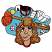 C1: Earrings, Eyes, Balls, Tape & Helmet---Silky White(Isacord 40 #1001)
C2: Balls, Tape & Helmet Shading---Sterling(Isacord 40 #1011)
C3: Background---Crystal Blue(Isacord 40 #1249)
C4: Skin---Old Gold(Isacord 40 #1055)